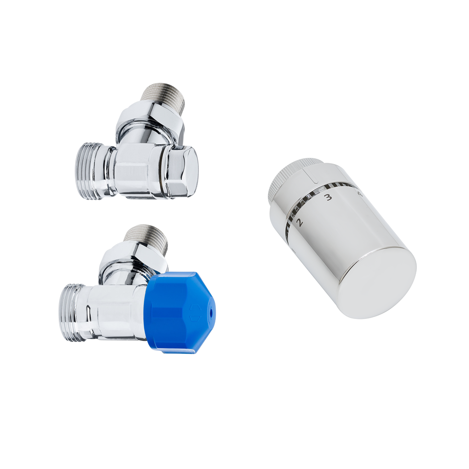 Seitenanschluss Wand Ventil-Set – Eck